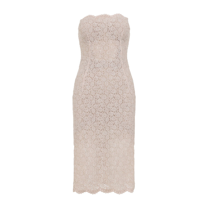 Ermanno Scervino Lace Midi Dress Cotton