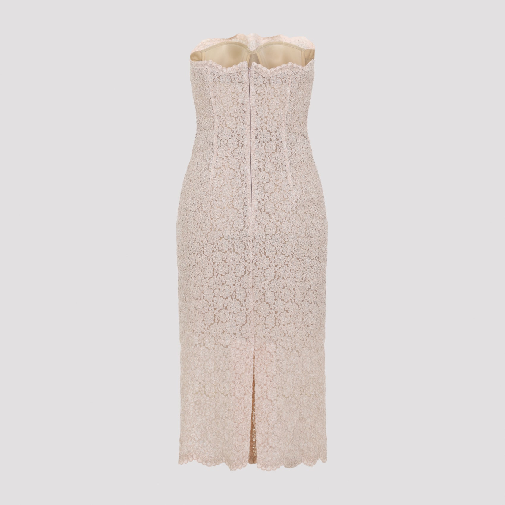 Lace Midi Dress Nude & Neutrals