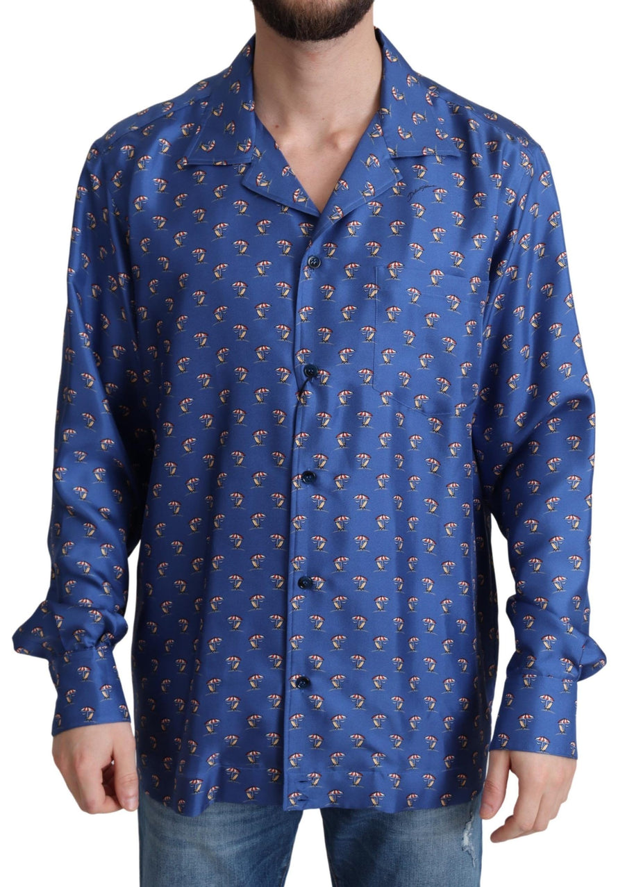 Dolce & Gabbana 100% Silk shirt in blue