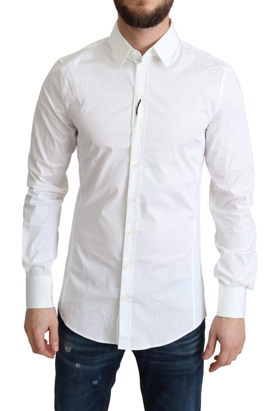 Dolce & Gabbana 97% Cotton 3% Elastane shirt in white
