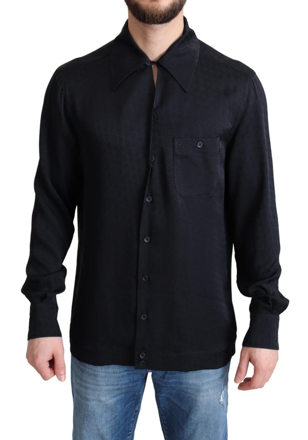 Dolce & Gabbana 100% Silk shirt in black