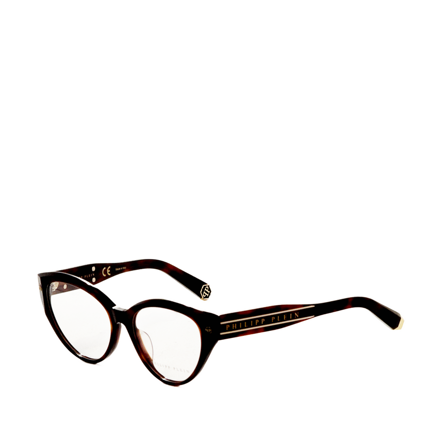 Preloved - Philipp Plein Womens 54 Mm Shiny Dark Havana Eyeglasses Vpp052m540752 One Color