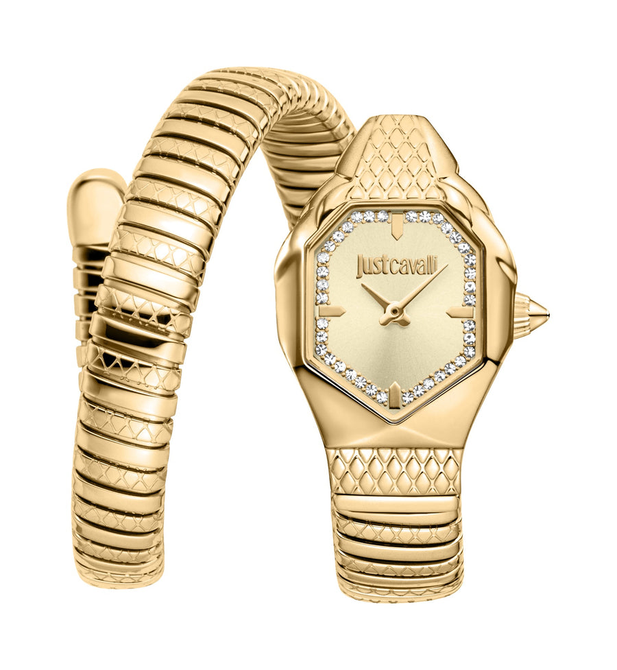 Preloved - Just Cavalli Womens Snake 22mm Quartz Watch Jc1l369m0045 One Color Watches