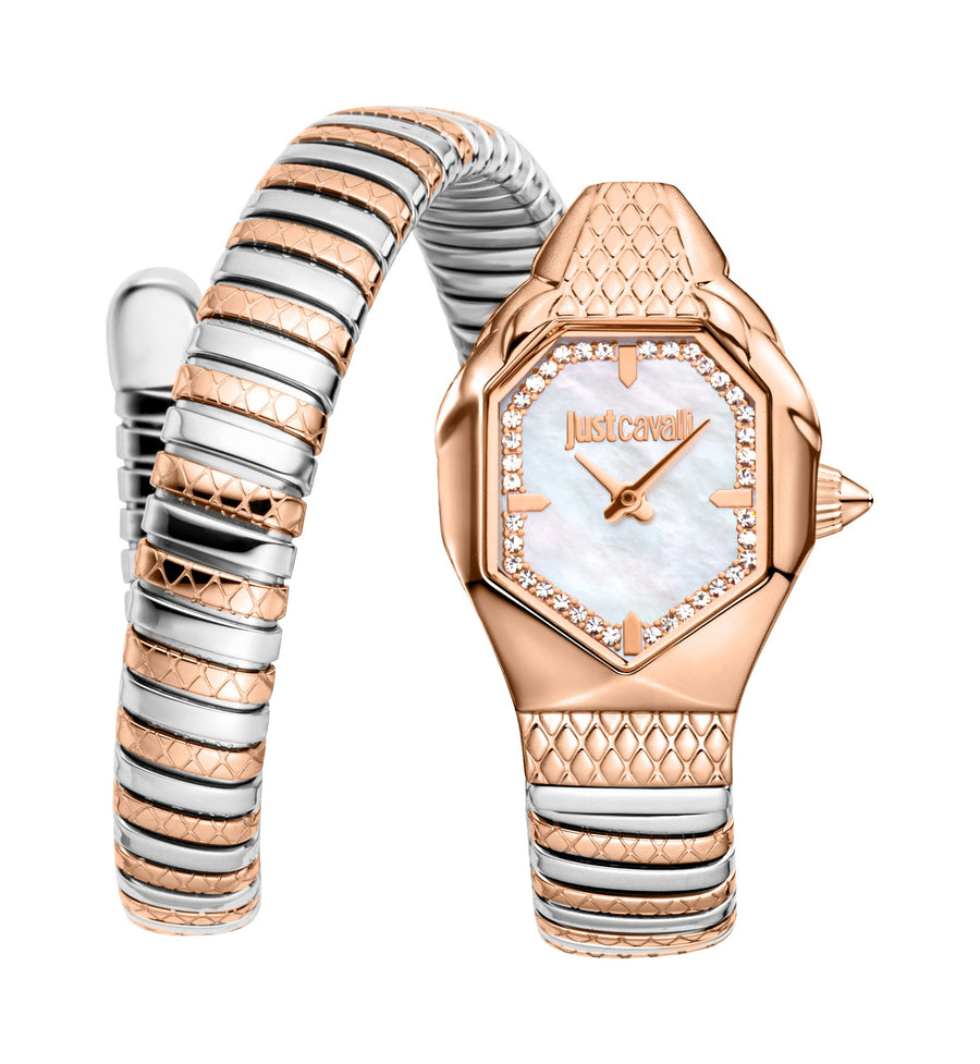 Preloved - Just Cavalli Womens Snake 22mm Quartz Watch Jc1l369m0075 One Color Watches