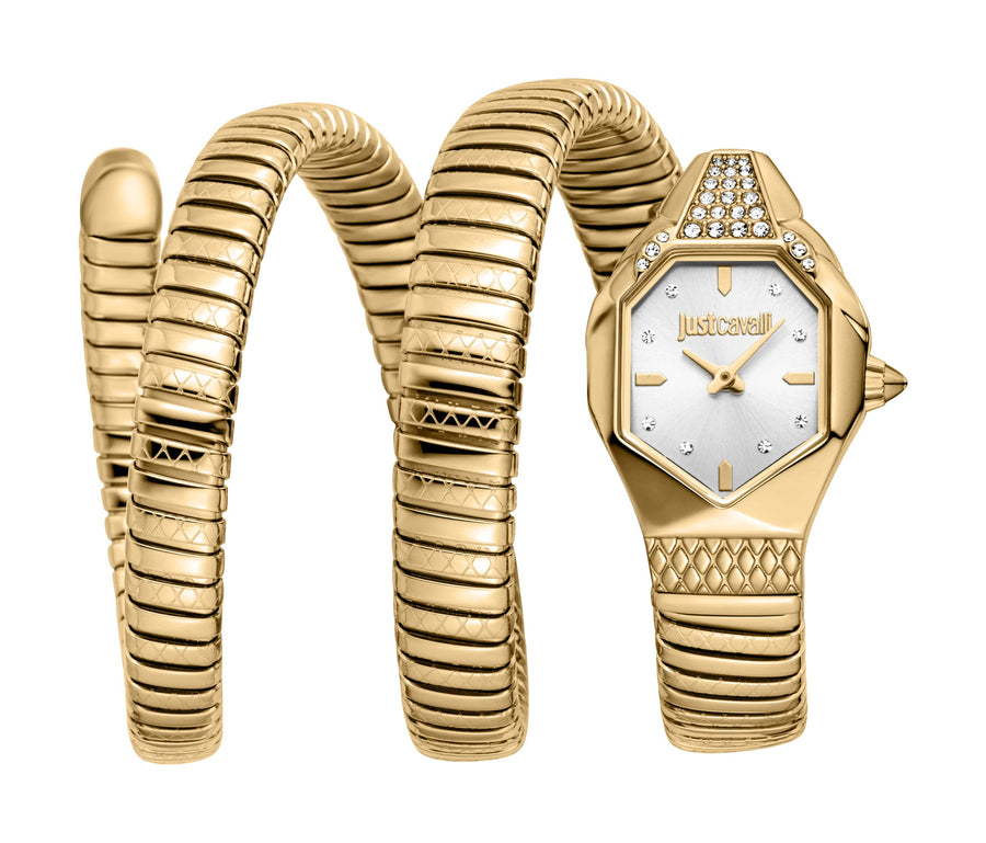 Preloved - Just Cavalli Womens Snake 22mm Quartz Watch Jc1l370m0075 One Color Watches