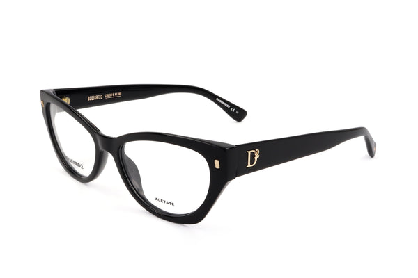 Preloved - Dsquared2 Womens 54mm Black Gold Eyeglasses D20043-2m2-54 One Color