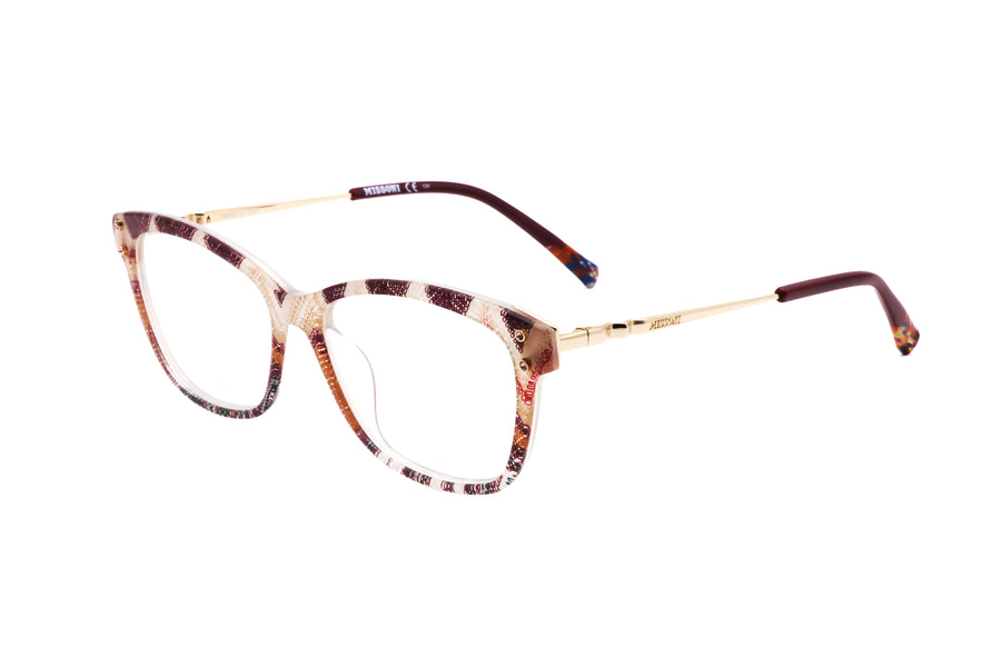 Preloved - Missoni Womens 53mm Plum Multicolor Eyeglasses Mis0006-5nd-53 One Color