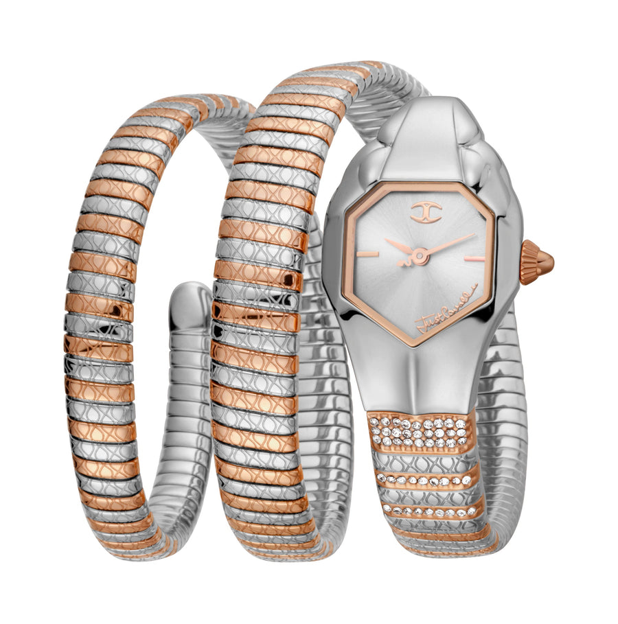 Preloved - Just Cavalli Womens Glam Snake 22mm Quartz Watch Jc1l112m0055 One Color Watches