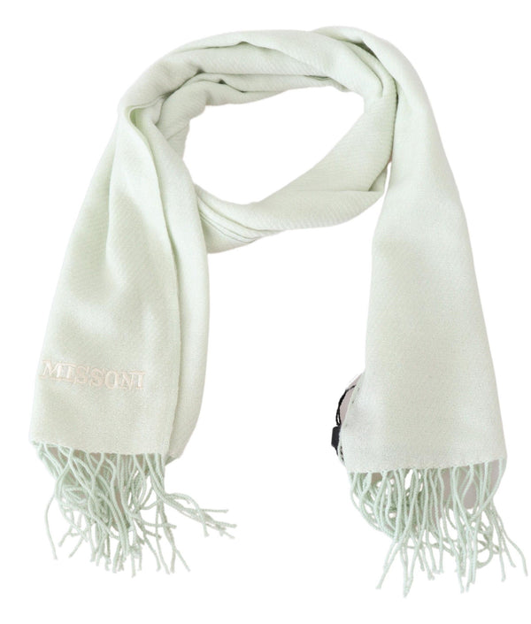 Missoni 100% Cashmere scarf in white
