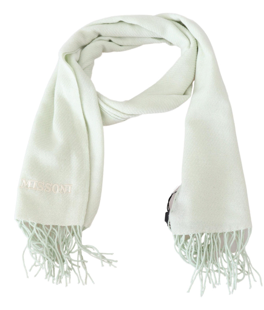 Missoni 100% Cashmere scarf in white