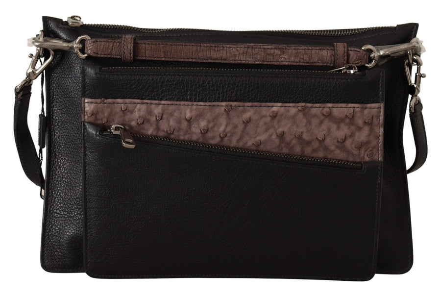 Dolce & Gabbana Leather crossbody bag in black