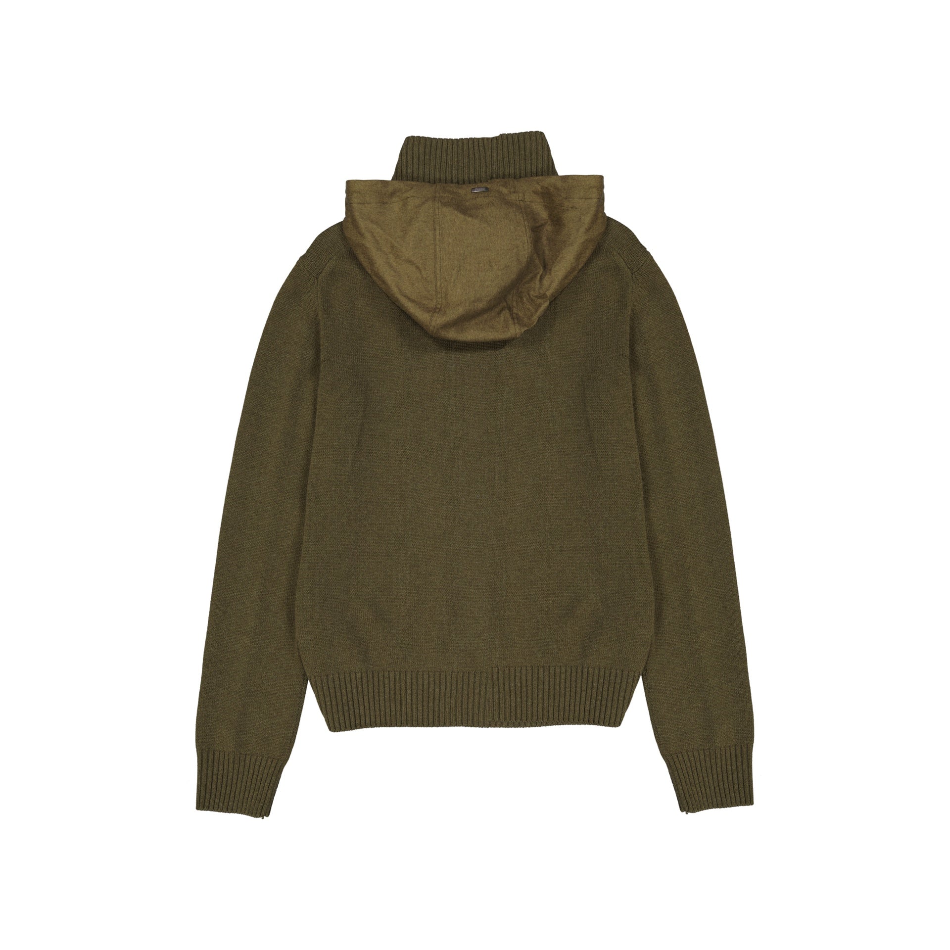 Herno Cashmere Zipped Sweater Green