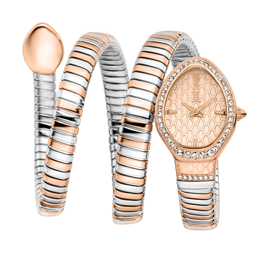 Preloved - Just Cavalli Womens Carezza 22mm Rose Gold Quartz Watch Jc1l372m0065 One Color Watches