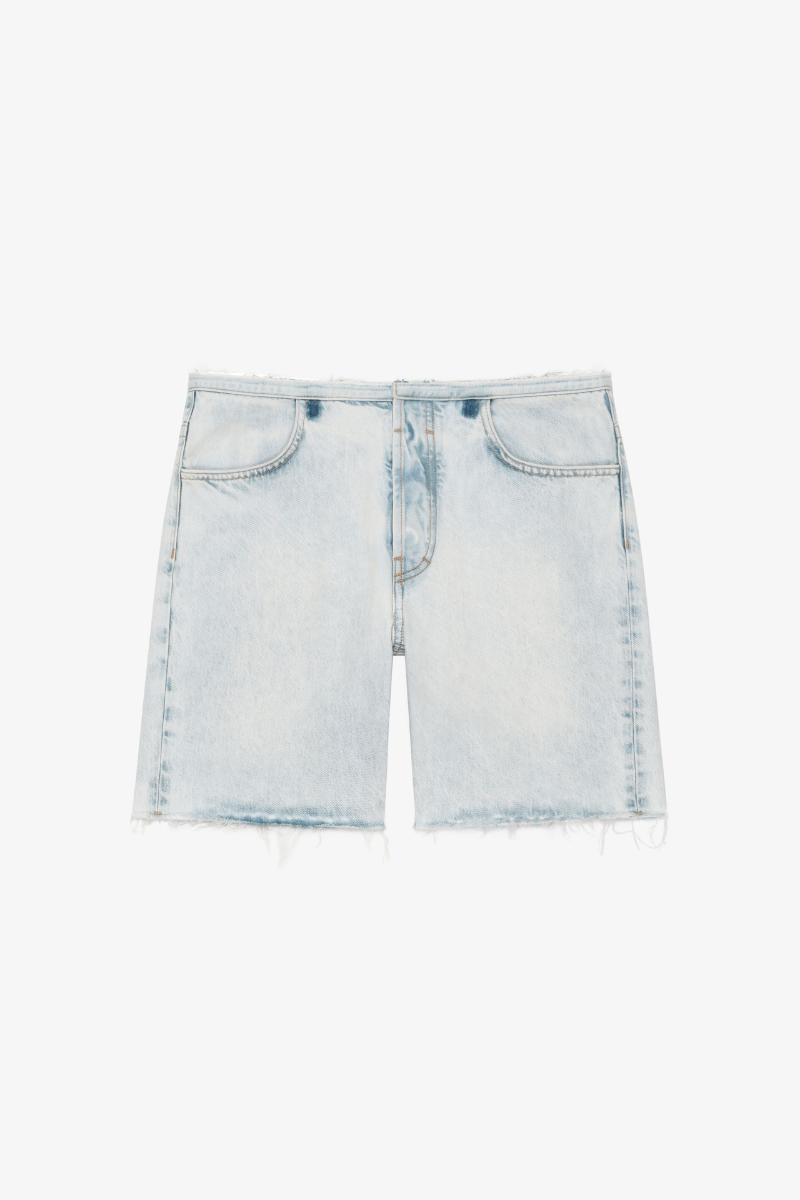 Givenchy Cutted Belt Low Rise Denim Shorts_pale Blue Clothing