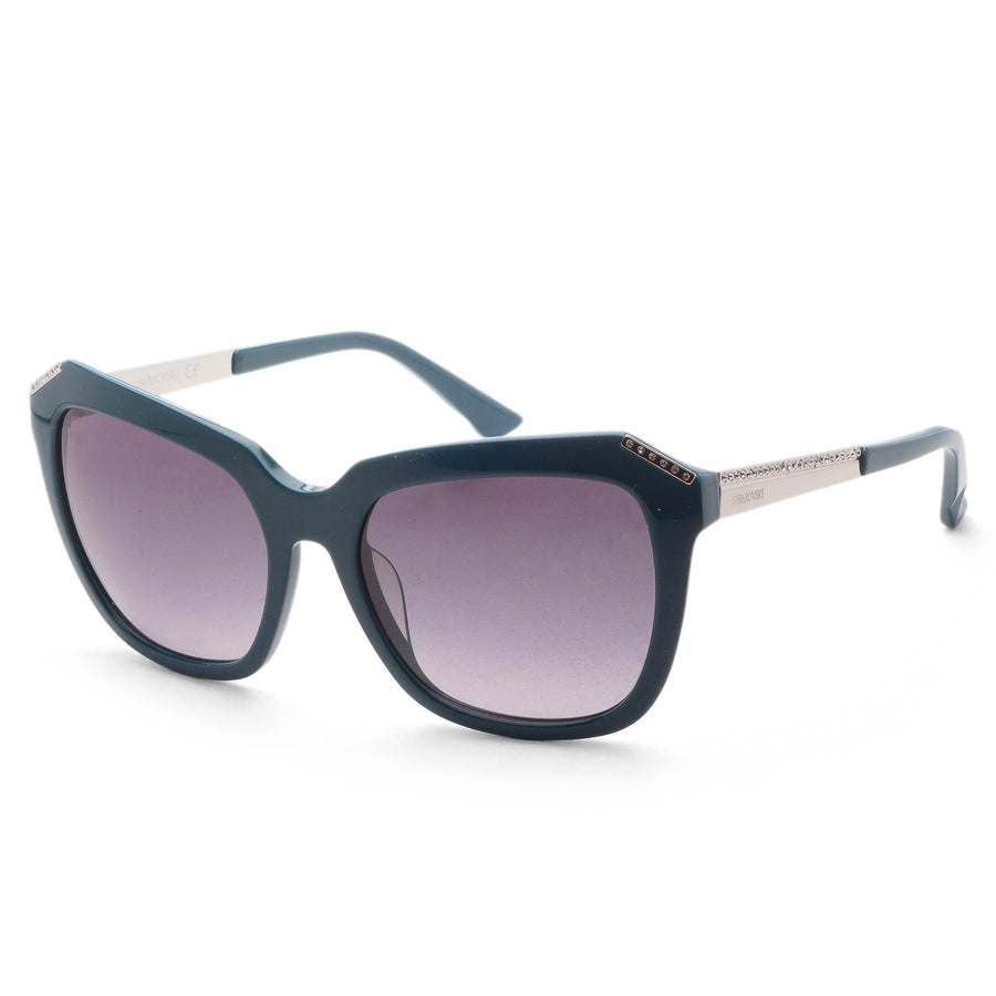 Preloved - Swarovski Womens 55 Mm Blue Sunglasses Sk0115-5587b One Color