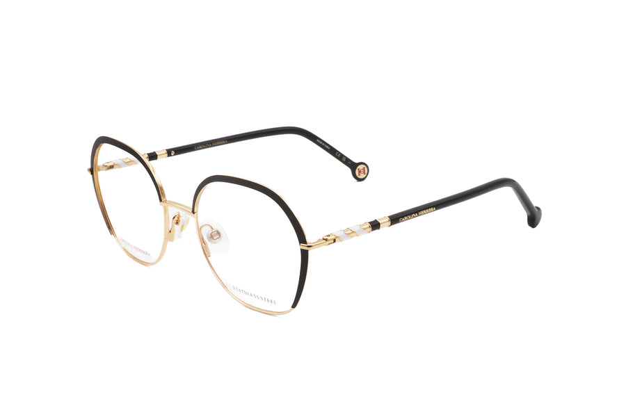 Preloved - Carolina Herrera Womens 52mm Black Gold Eyeglasses Her0099-02m2-19 One Color