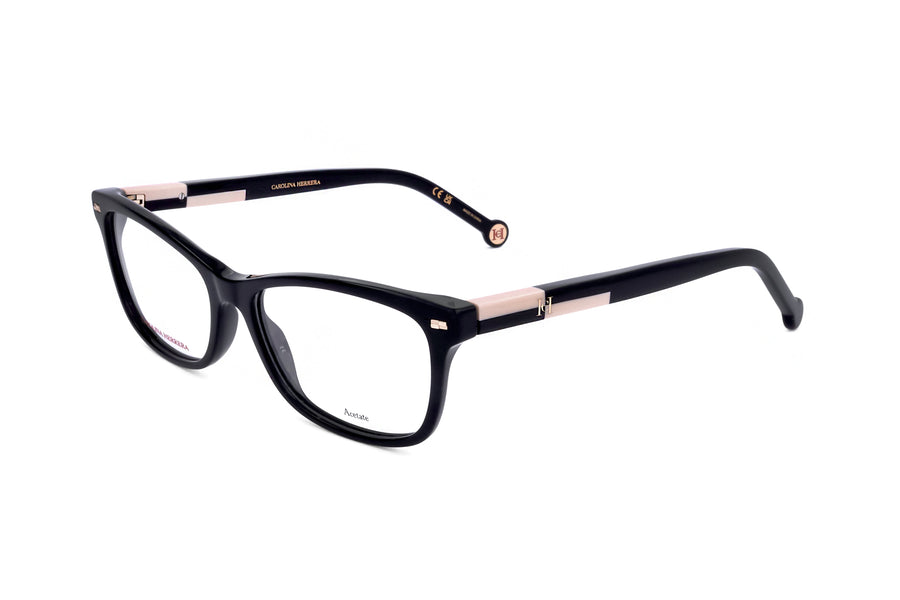 Preloved - Carolina Herrera Womens 54 Mm Black Nude Eyeglasses Her0160-Kdx-54 One Color