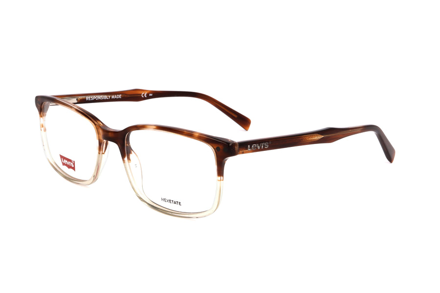 Preloved - Levis Mens 54 Mm Brown Horn Eyeglasses Lv5019-0ex4-19 One Color