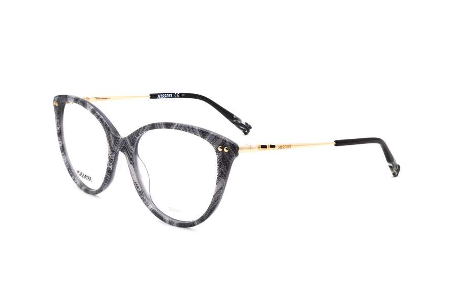 Preloved - Missoni Woman 54mm White Black Pattern Eyeglasses Mis0109-S37-54 One Color