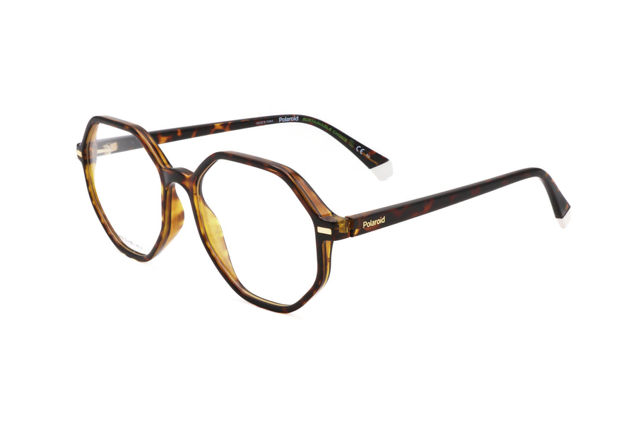 Preloved - Polaroid Womens 53mm Havana Eyeglasses Pldd433-086-53 One Color
