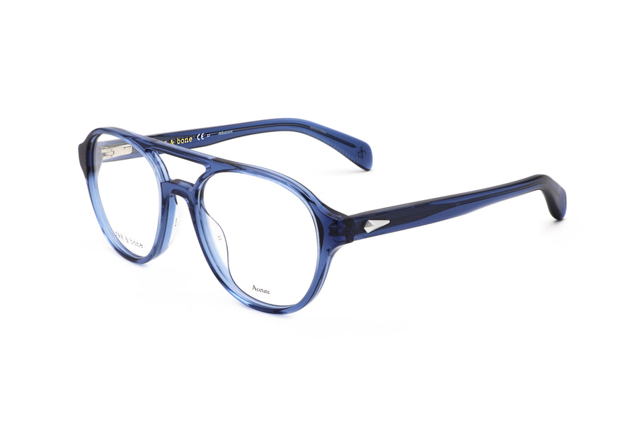 Preloved - Rag & Bone Mens 51 Mm Blue Eyeglasses Rnb7049-G-Pjp-51 One Color