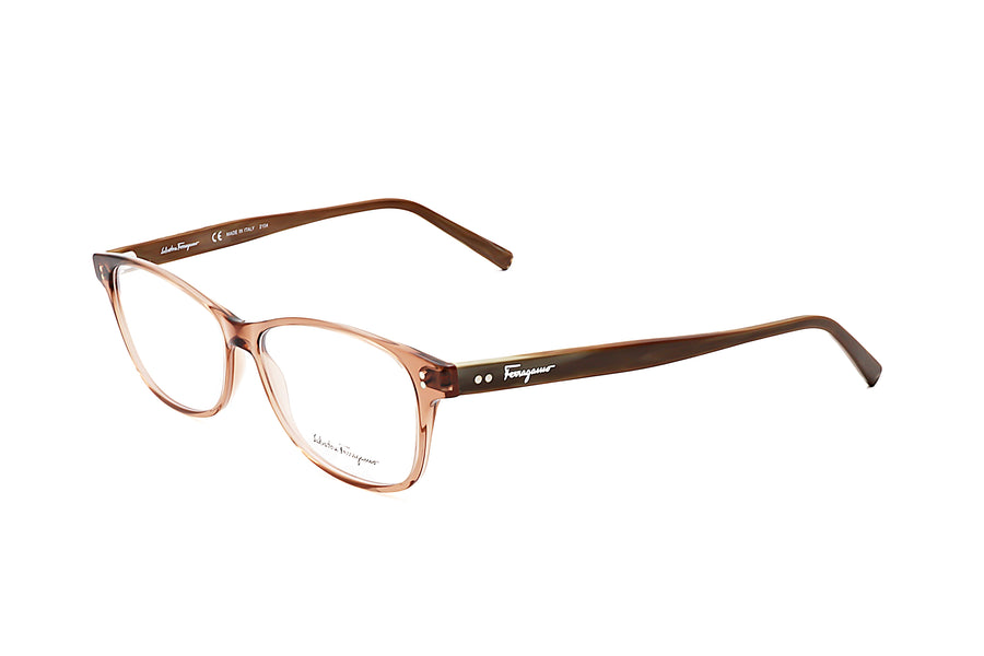 Preloved - Ferragamo Womens 55mm Trasparent Brown Marble Eyeglasses Sf2910-231-55 One Color