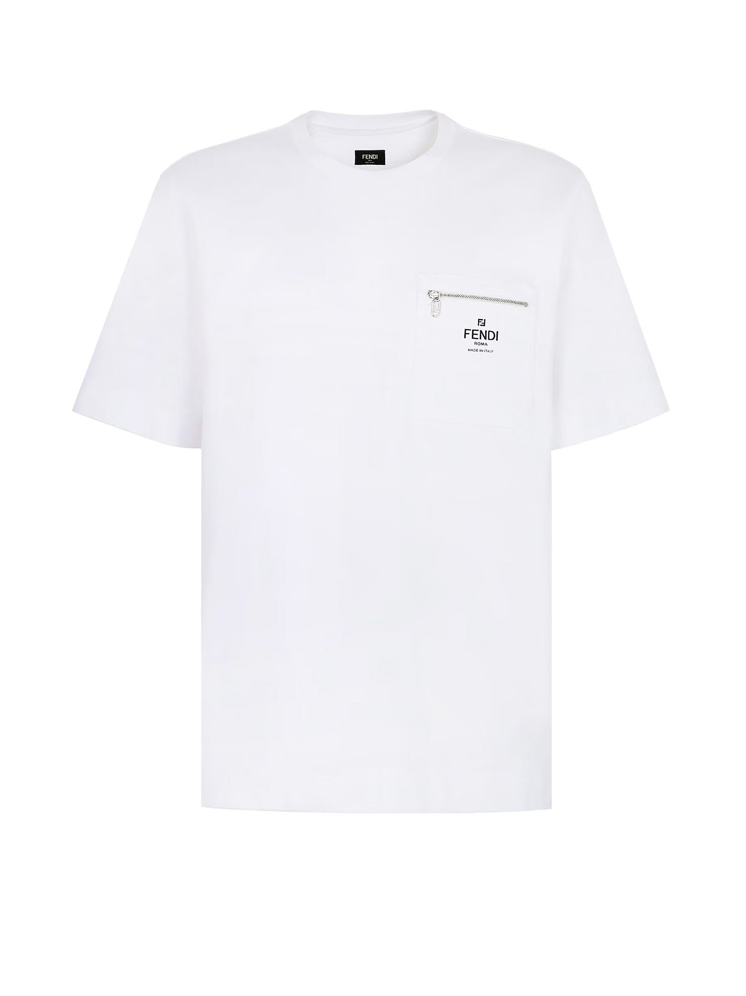 Fendi T-Shirts And Polos White Cotone