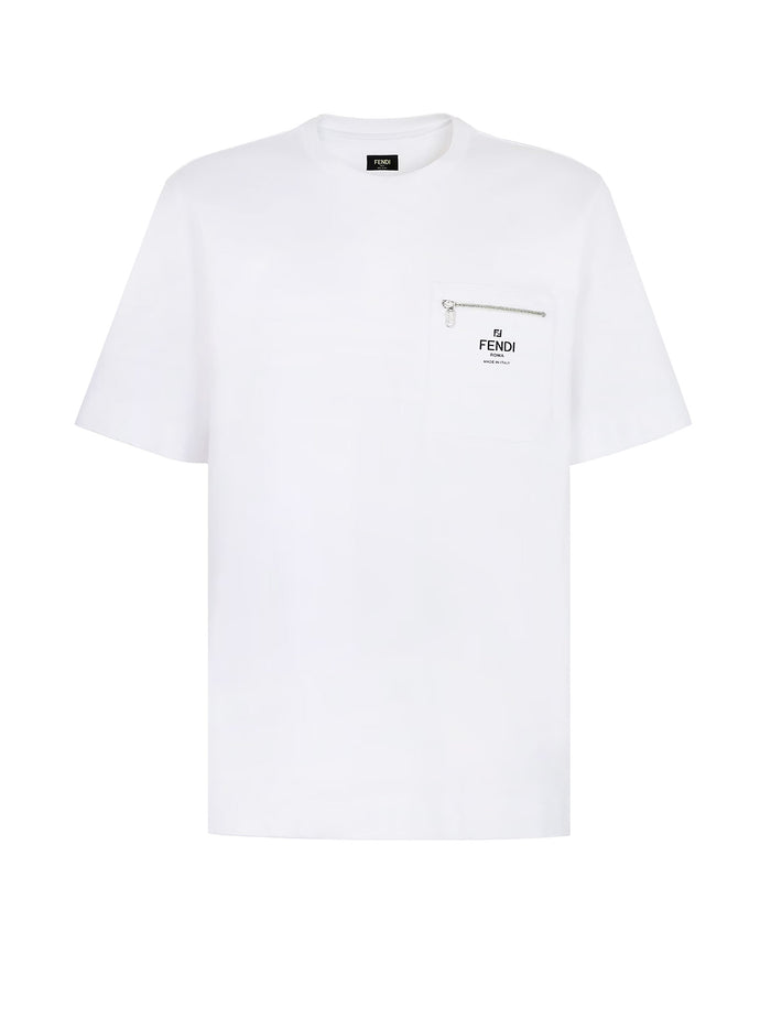 Fendi T-Shirts And Polos White Cotone