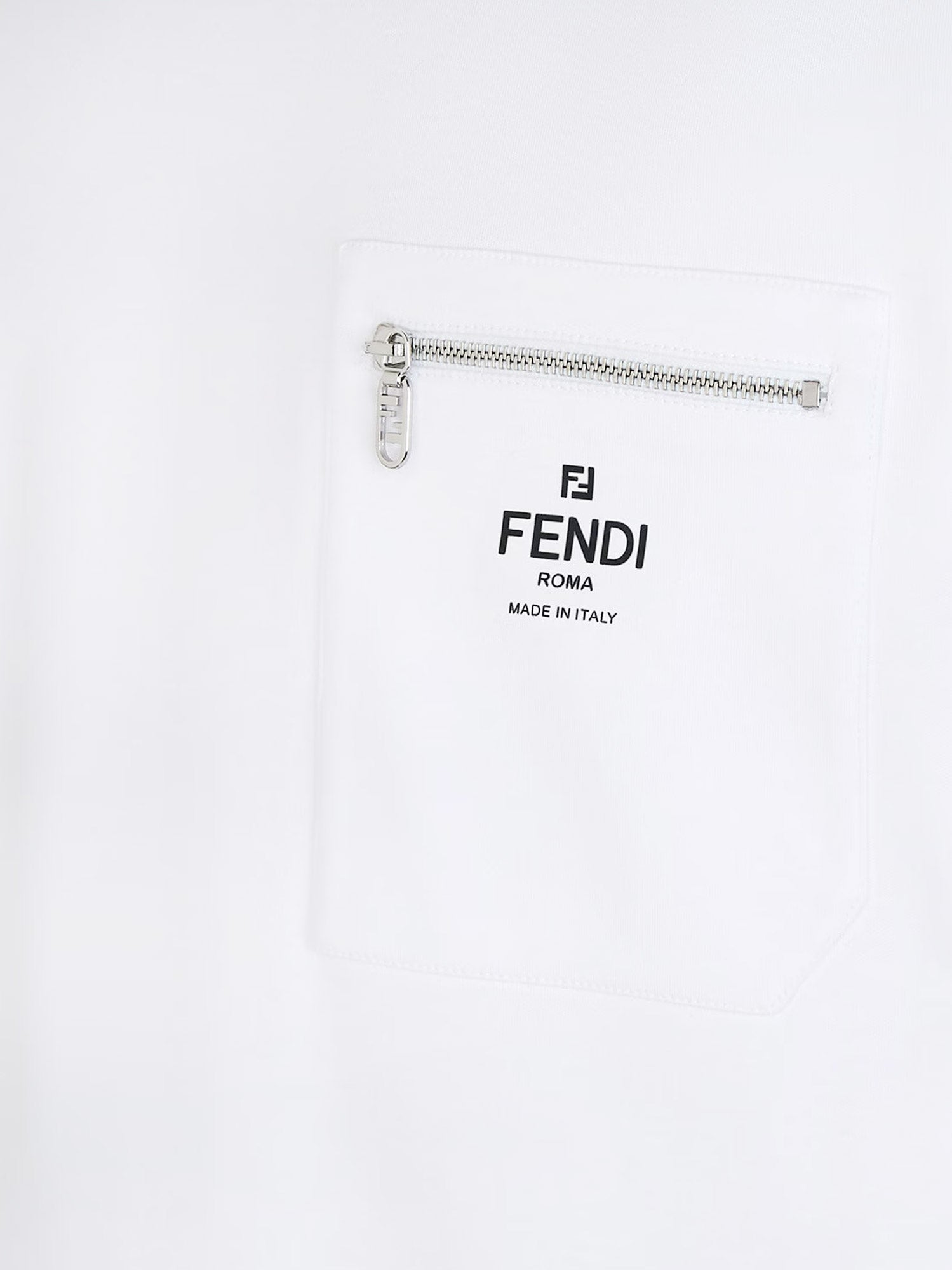 Fendi T-Shirts And Polos White Cotone