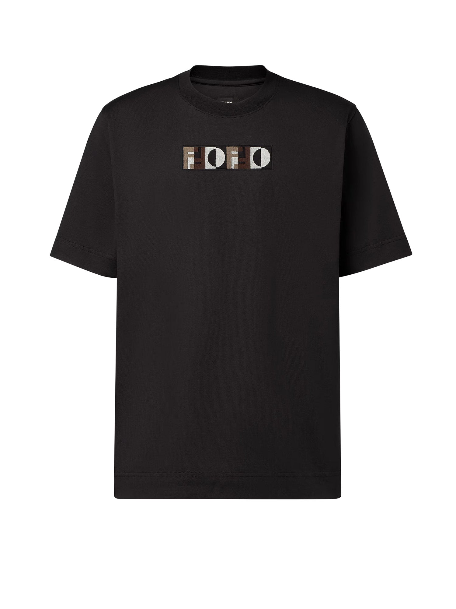 Fendi T-Shirts And Polos Black Cotone