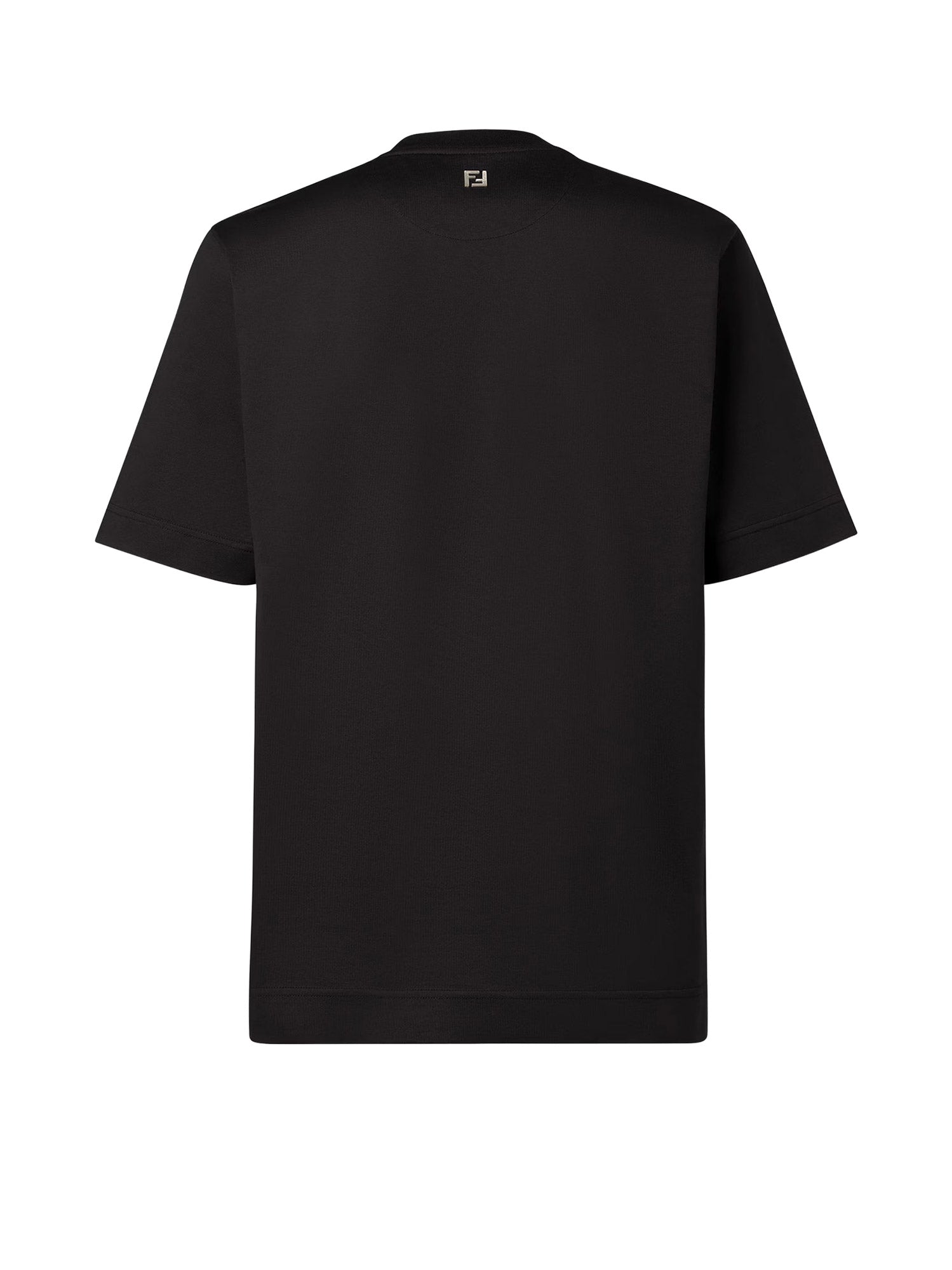 Fendi T-Shirts And Polos Black Cotone