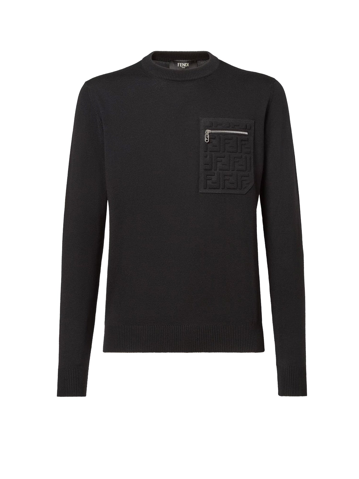 Fendi Sweaters Black Lana Vergine