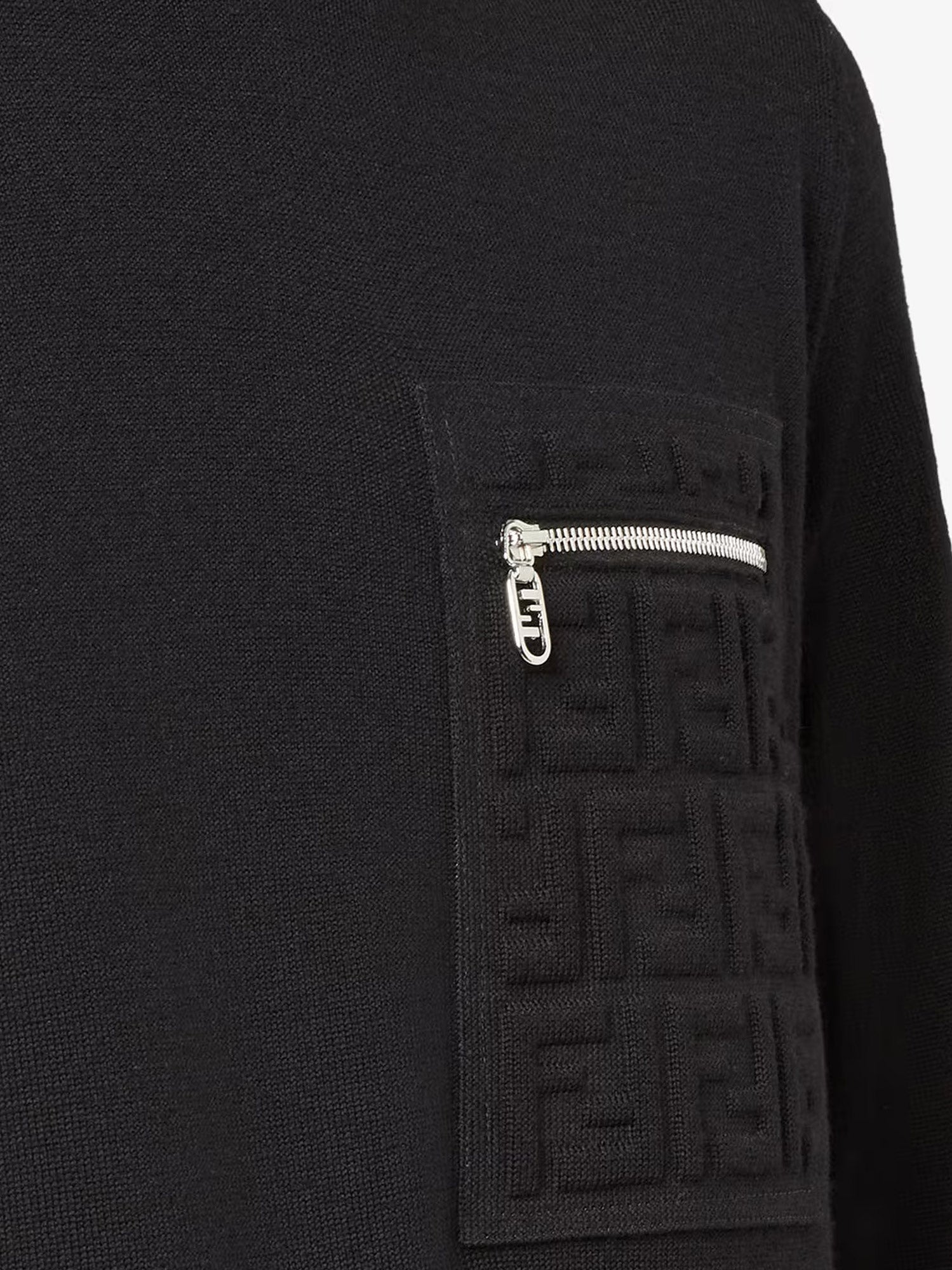 Fendi Sweaters Black Lana Vergine