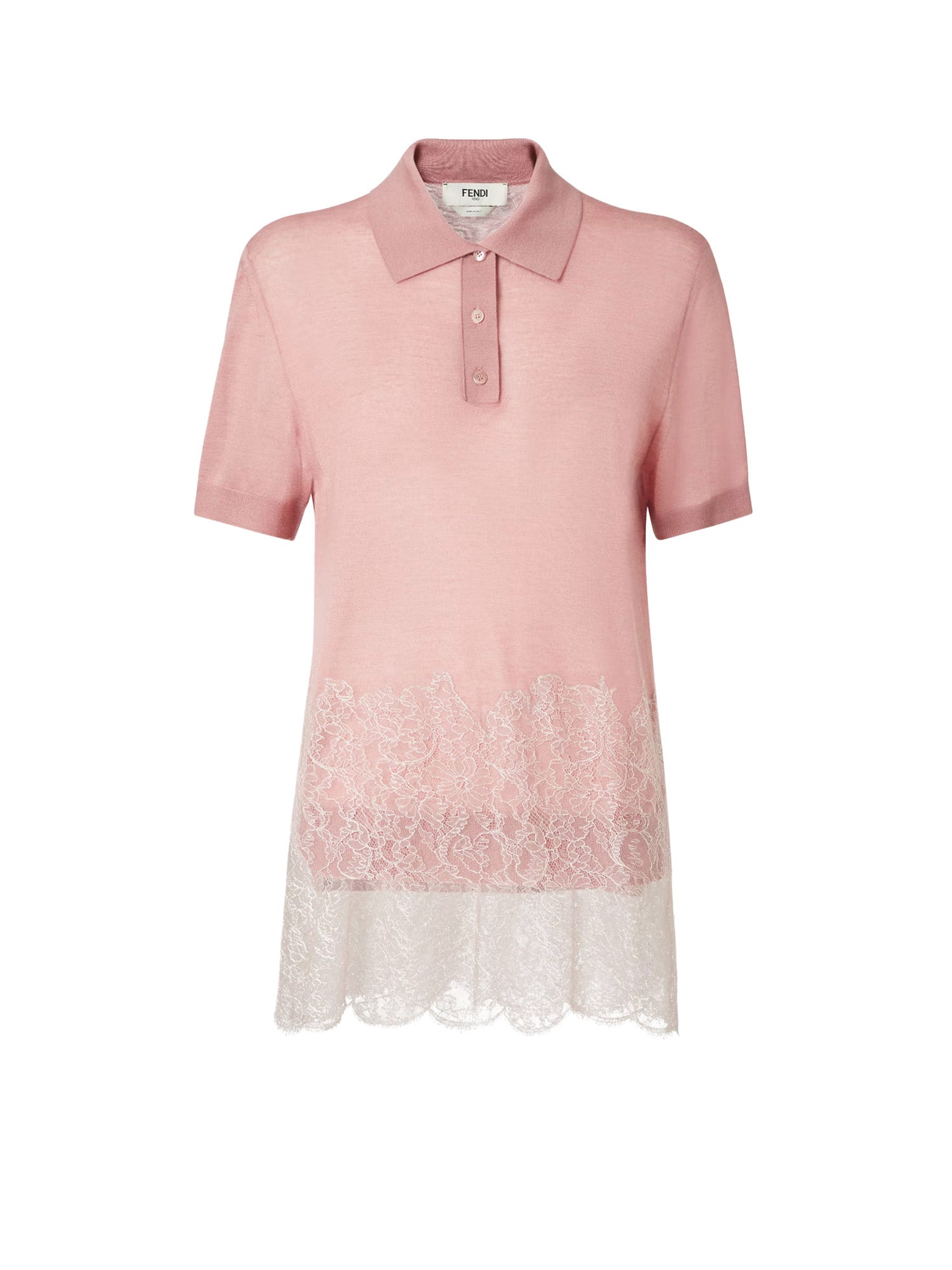Fendi T-shirts and Polos Blush-25 Cashmere Seta Poliammide