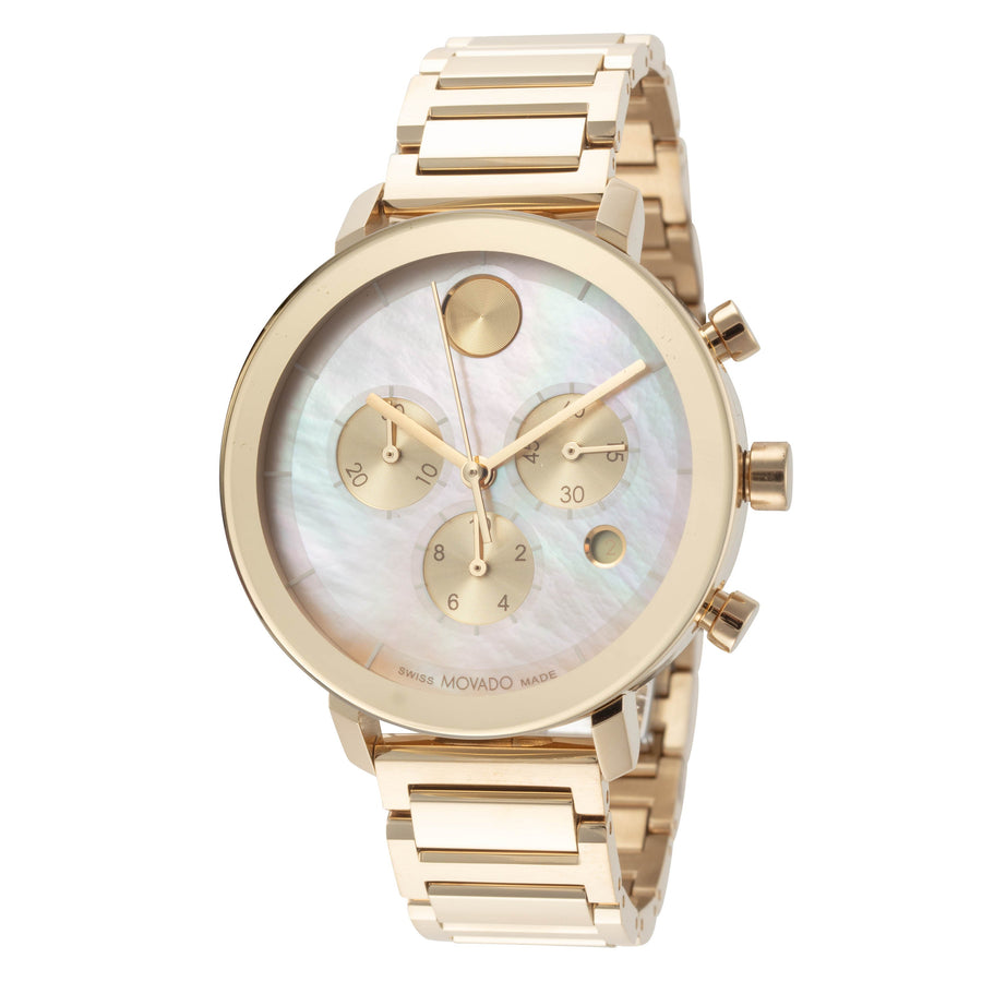 Preloved - Movado Womens Bold Evolution Gold Tone 38mm Quartz Chronograph Watch 3600788 One Color Watches