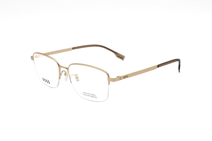 Preloved - Hugo Boss Mens 55 Mm Matte Gold Eyeglasses Boss1474-F-Aoz-55 One Color
