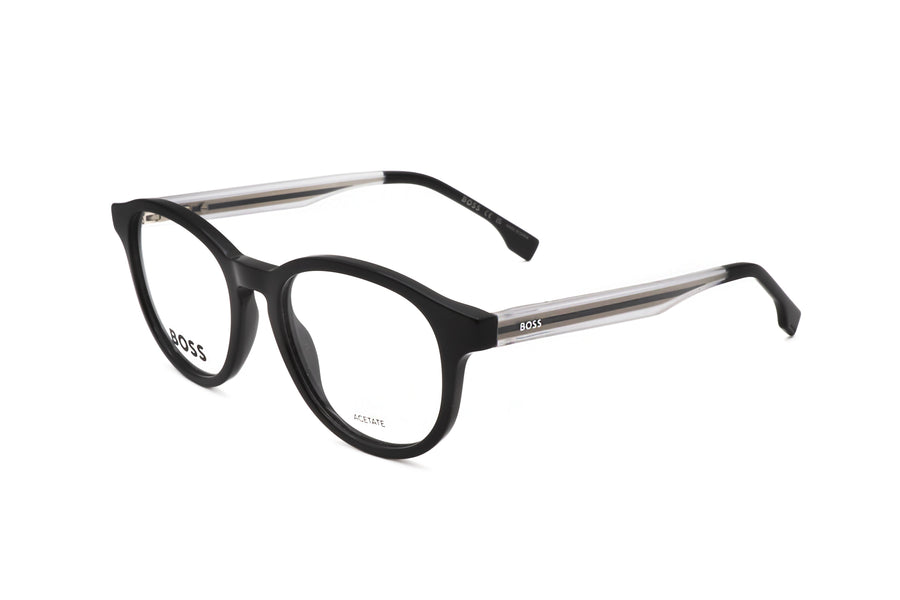 Preloved - Hugo Boss Mens 48 Mm Black Crystal Eyeglasses Boss1548-7c5-48 One Color