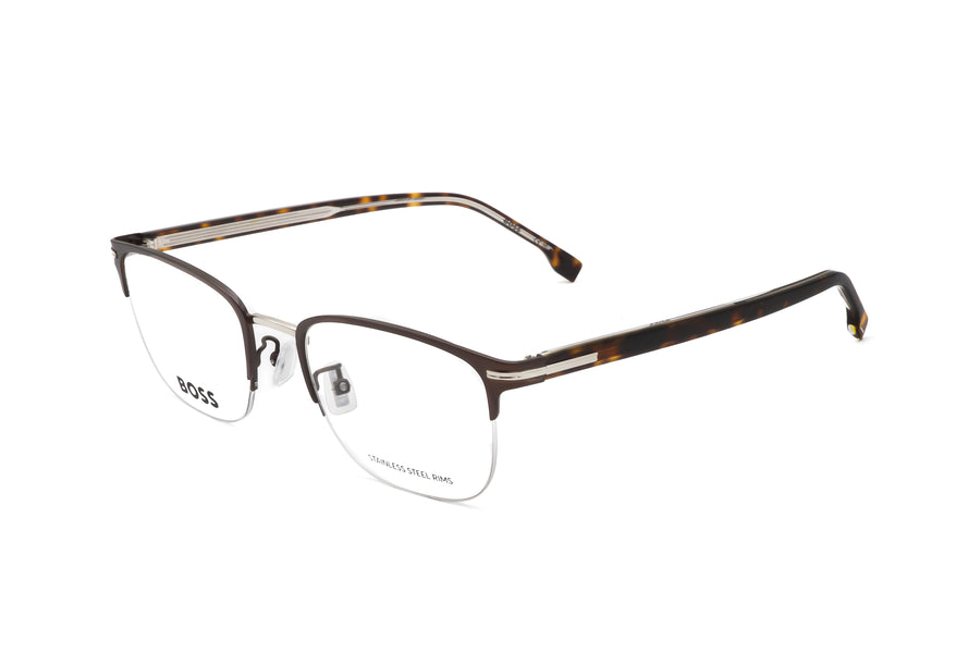 Preloved - Hugo Boss Mens 53mm Matte Brown Silver Eyeglasses Boss1729-G-12r-53 One Color