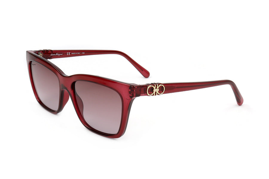 Preloved - Ferragamo Womens 55 Mm Crystal Wine Sunglasses Sf1027s-655-55 One Color