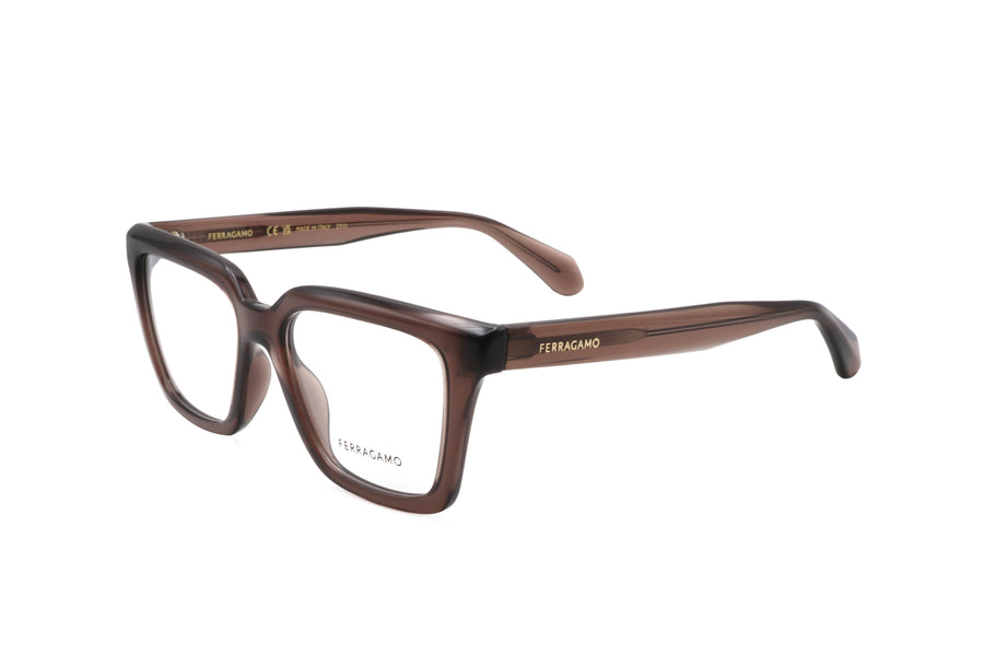 Preloved - Ferragamo Womens 52mm Transparent Dark Brown Eyeglasses Sf2985-207-52 One Color