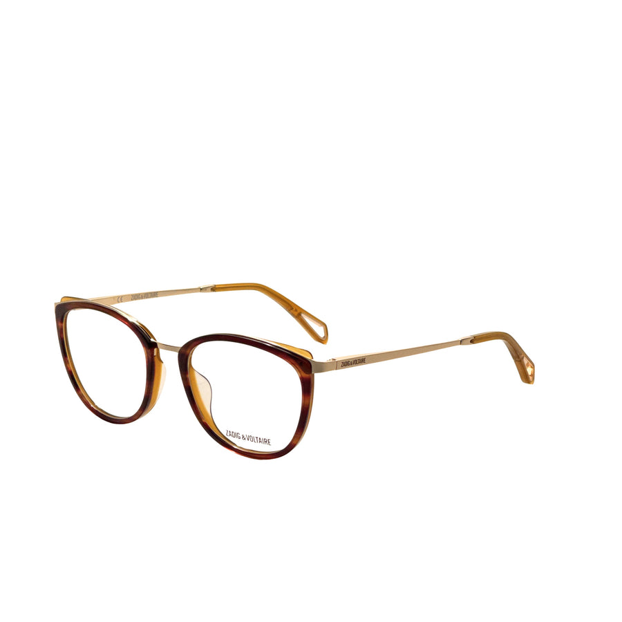 Preloved - Zadig & Voltaire Womens 52 Mm Stripedhoney Havana Eyeglasses Vzv313-5207lc One Color