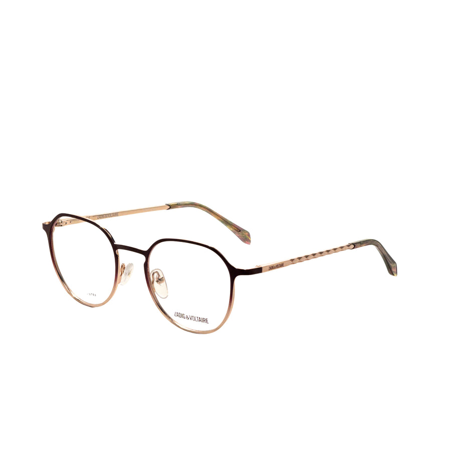 Preloved - Zadig & Voltaire Womens 49 Mm Rose Gold Bordeaux Eyeglasses Vzv343-490k99 One Color