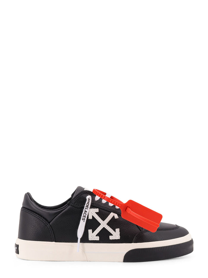 Off White Sneakers Black Pelle