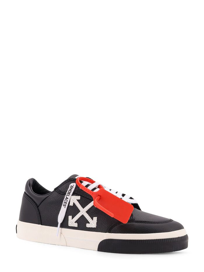 Off White Sneakers Black Pelle