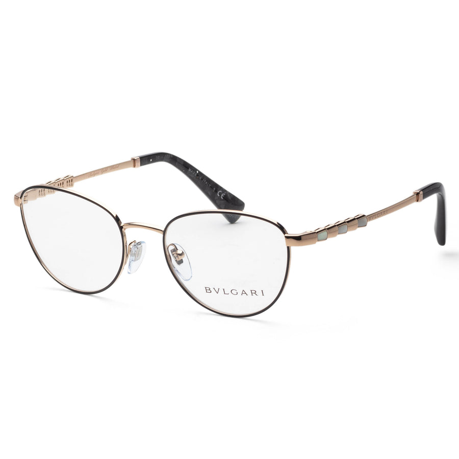 Preloved - Bulgari Womens 52mm Black Pink Gold Eyeglasses Bv2215kb-2056-52 One Color