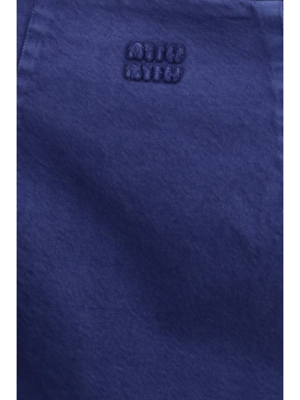 Short Cotton Dress Ink Blue