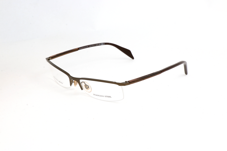 Preloved - Alexander Mcqueen Unisex 53mm Bronze Eyeglasses Amq-4152-2nm-53 One Color