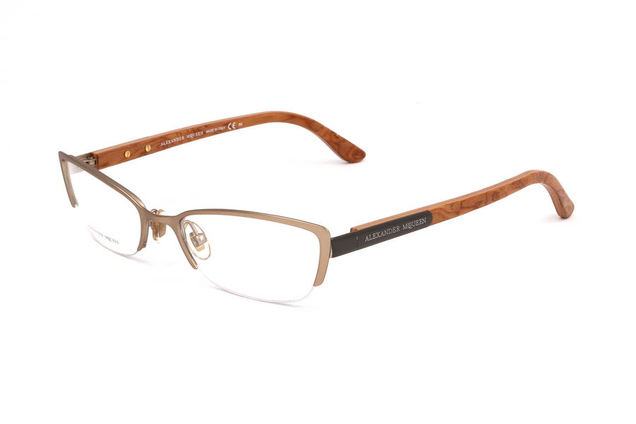 Preloved - Alexander Mcqueen Womens 53mm Semimatte Blush Brown Eyeglasses Amq-4183-Wcx-53 One Color