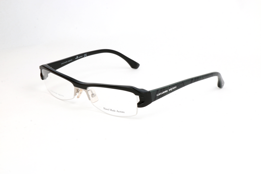Preloved - Alexander Mcqueen Unisex 53mm Black Eyeglasses Amq-5016j-807-53 One Color