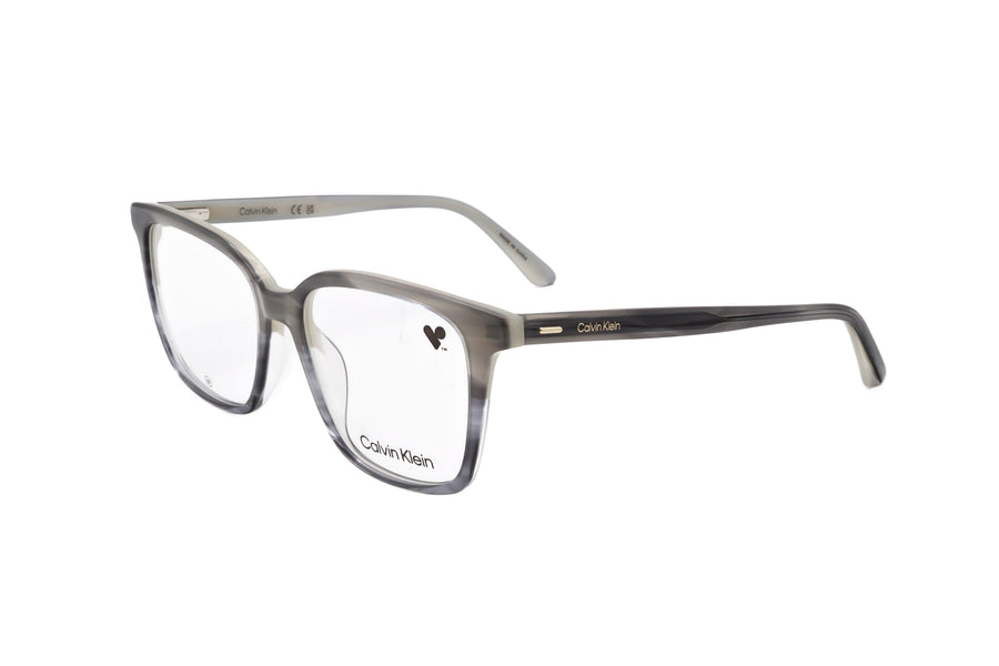 Preloved - Calvin Klein Womens 99mm Striped Grey Eyeglasses Ck22540-023-0 One Color